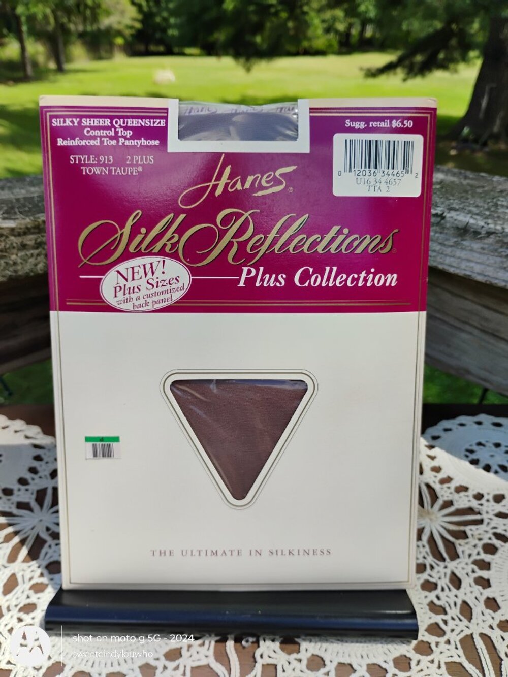Hanes Silk Reflections Plus Collection NOS Queen sz control reinforced toe Taupe